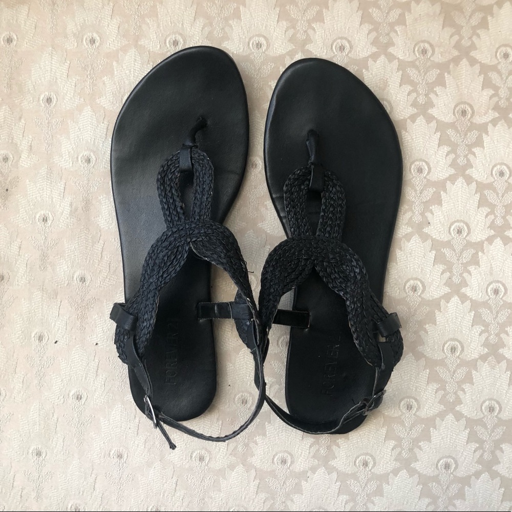 Black Braided Sandal